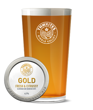 ThwaitesBeer GOLD on draught at The Plough Inn, Burton Salmon, Leeds